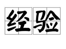 经验(汉语词语)