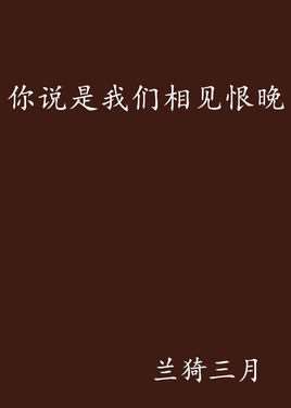 你说是我们相见恨晚