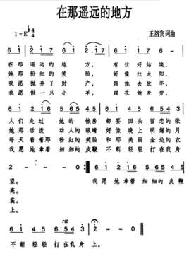 在那遥远的地方(王洛宾创作歌曲)