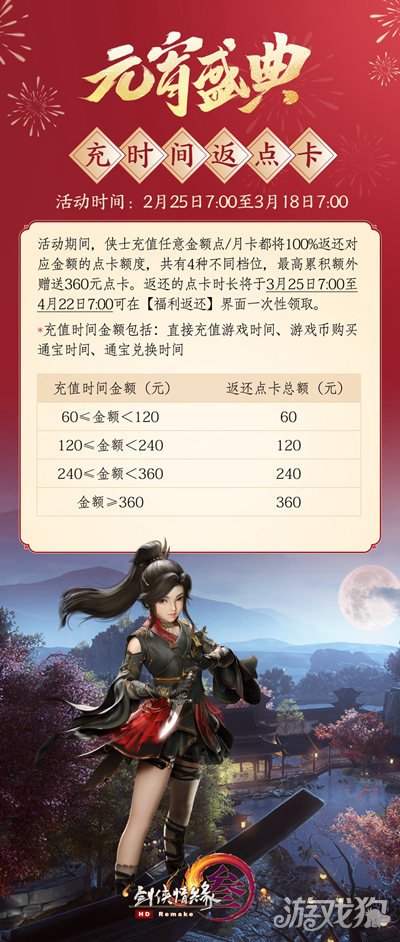 剑网3元宵新披风外观家具曝光 全民返点卡上线